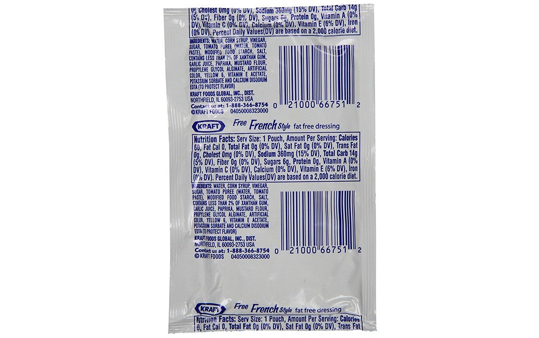 Kraft Free French Style    Pouch  42.5 grams